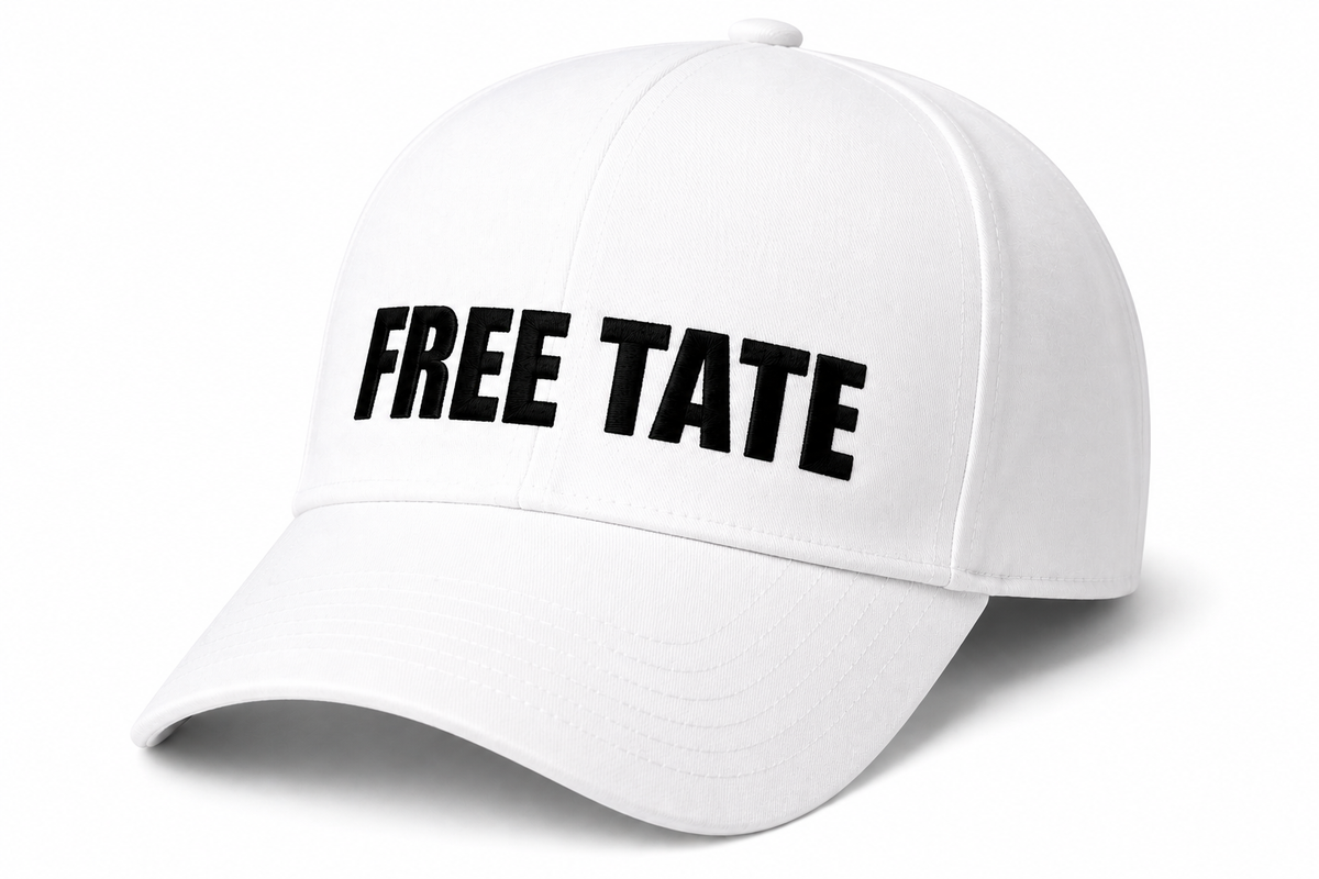 FREE TATE Embroidered Dad Hat — White