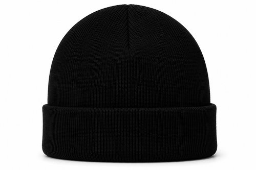 FREE TATE Embroidered Cuffed Beanie — Black