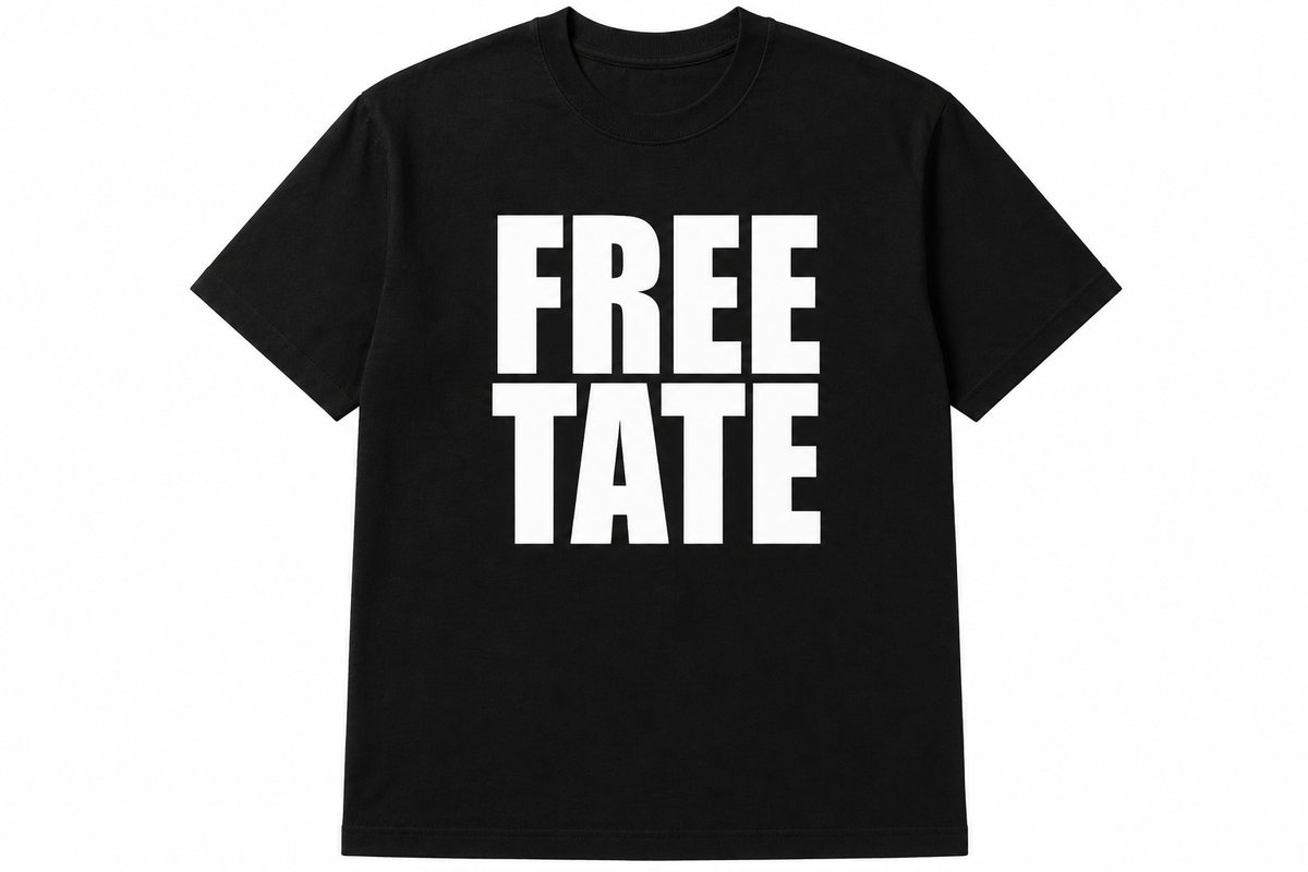 FREE TATE Premium Heavyweight Tee — Black