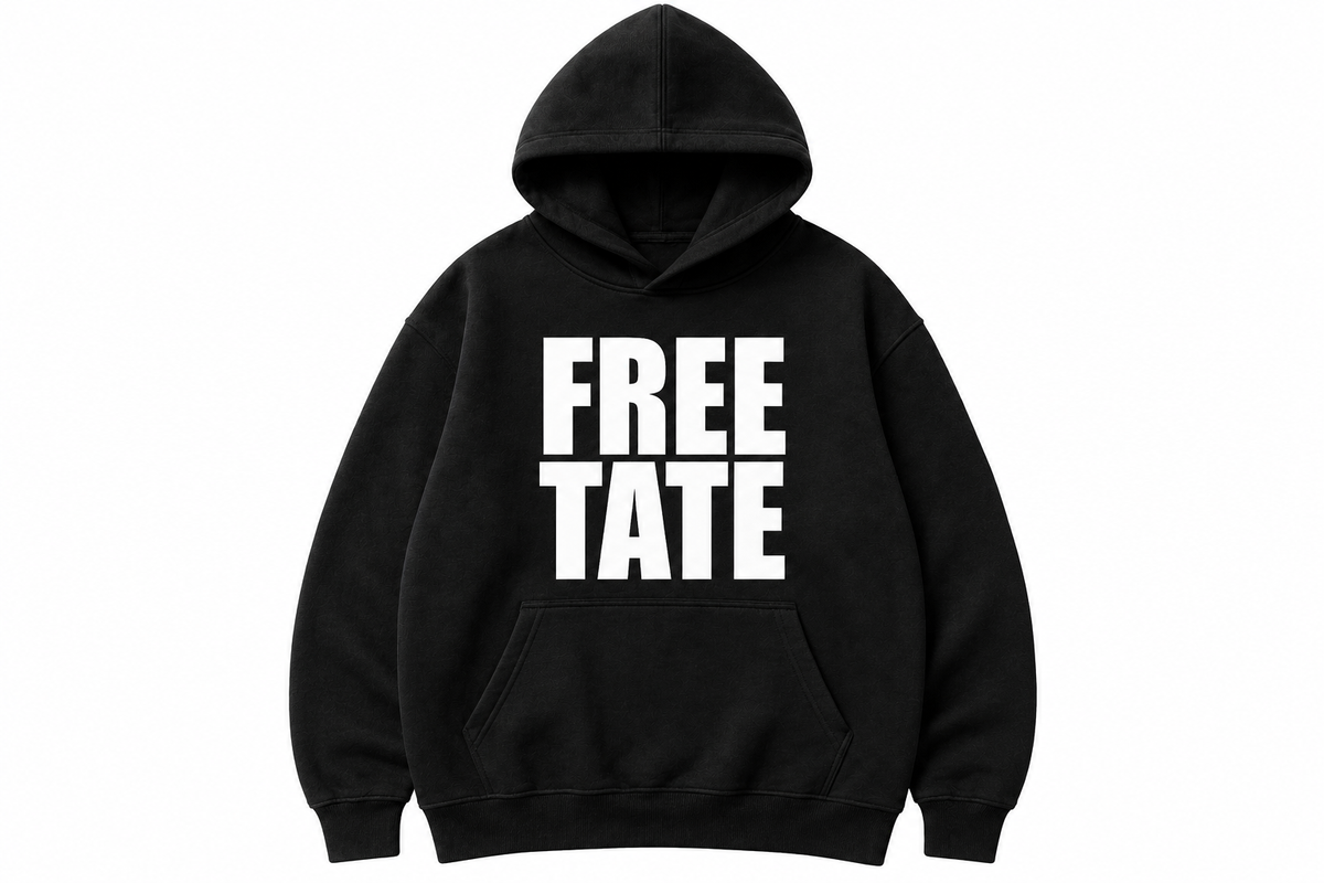 FREE TATE Premium Hoodie — Black